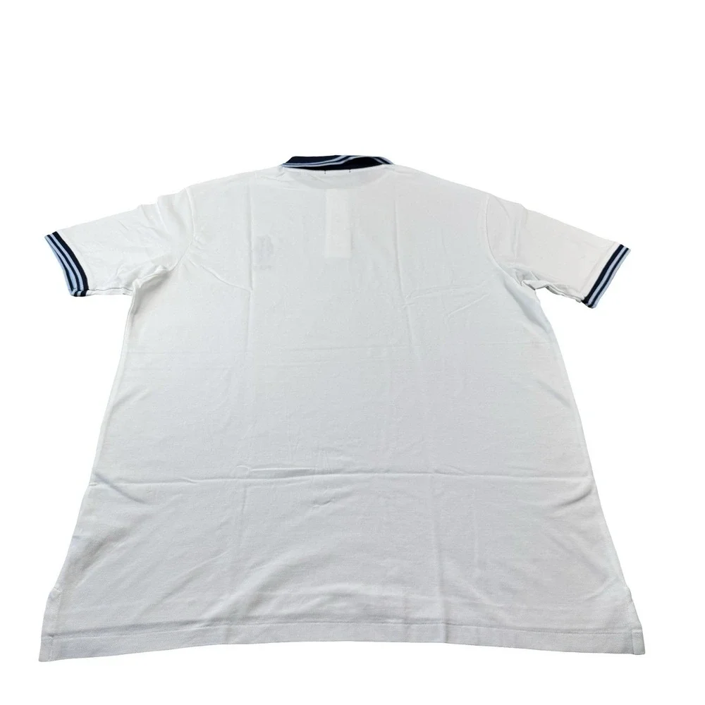 Polo Ralph Lauren White Blue Tipped Polo Bear Mens Polo Shirt Size 2XLT NWT